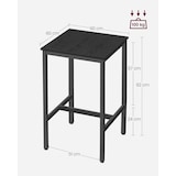 thumbnail of Helloshop26 - Stehtisch quadratischer Bartisch Stahlgestell 60 x 60 x 92 cm einfache Montage für Küche und Wohnzimmer Industriestil 12_0007675