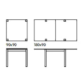 thumbnail of HEPHAESTUS Tavolo da pranzo allungabile di design moderno industrial cm 90 X 90/180 x 77 h colore Antracite