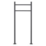 thumbnail of ECD Germany Standbriefkasten Anthrazit Edelstahl 120 cm mit Zeitungsfach, Postkasten Anthrazit-Silber, matt gebürstet, modern