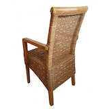 thumbnail of Esszimmer Stühle Set mit Armlehnen 4 Stück Rattanstühle braun Perth Korbstuhl Sessel nachhaltig : ohne Sitzkissen