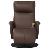 thumbnail of vidaXL Massagesessel mit Fußteil Braun Kunstleder
