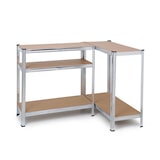 thumbnail of Estantería Metálica Galvanizada Pack 2 180x90x40cm Almacenaje 5 Baldas Ajustables MDF, Montaje sin Tornillos Uso Garaje Oficina Despensa The HomeWeeks