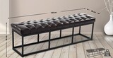 thumbnail of Sitzbank MEXICO - Kunstleder Braun 150x38x46 cm | Sitzbank Flur Sitzhocker Esszimmerbank Polsterbank Schlafzimmerbank