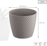 thumbnail of Prosperplast - ORIENT 3,5-l-Blumentopf – 18,9 x 18,9 x 16,7 cm in der Farbe Steingrau