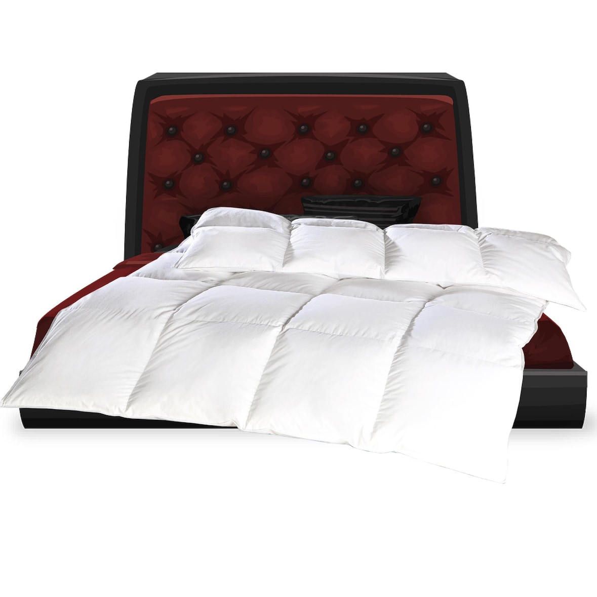 Betten Set - Daunenfüllung - 135x200cm + 80x80cm - 10% Daunen / 90% Feder