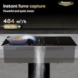 thumbnail of CIARRA Placa de cocción con campana extractora ONE 83 cm Boost Touch Control con 4 placas Flex Zone Función Stop & Go CBBEH834BBF