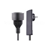 thumbnail of Schulte EVOline Plug 01.551 Flachstecker 1.5 m mit Kupplungsdose schwarz