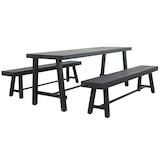 thumbnail of METRO PROFESSIONAL Biertafelset 3-delig Picada, 1 biertafel 220 x 70 cm, 2 bierbanken 180 x 31 cm, zwart