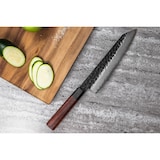 thumbnail of Couteau Sayuto Sequoia San Mai modèle chef 21cm brute de forge