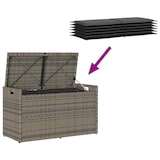 thumbnail of vidaXL Outdoor-Sitzbank mit Stauraum und Kissen Grau 100 cm