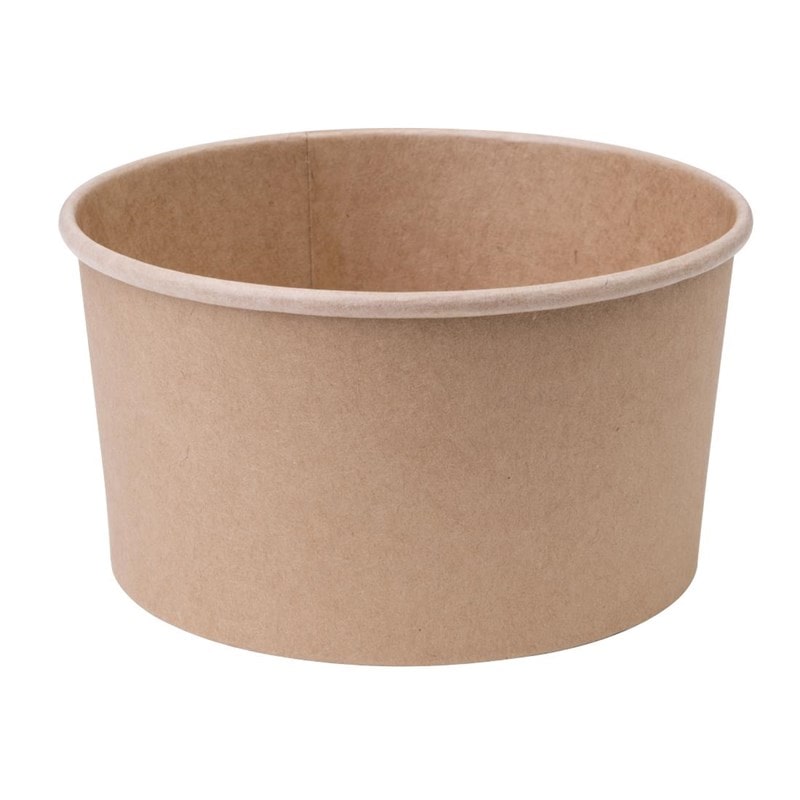 Fiesta Compostable ronde kraft saladeschaal 1L