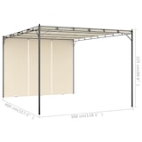 thumbnail of vidaXL Gartenpavillon mit Seitenvorhang 4x3x2,25 m Creme