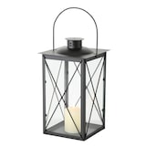 thumbnail of Kerzenlaterne Farol Glaseinsatz Eisen H.30 B.17 cm schwarz