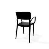 thumbnail of Chaise Empilable Wing avec Accoudoirs - Noire - VEBA