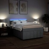 thumbnail of vidaXL Boxspringbett mit Matratze Hellgrau 160x200 cm Stoff