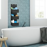 thumbnail of Relaxdays Hängeorganizer Stoff, Türorganizer mit 3 Aufbewahrungskörben, Wandorganizer Bad, PP, HBT: 75x25x15cm, schwarz