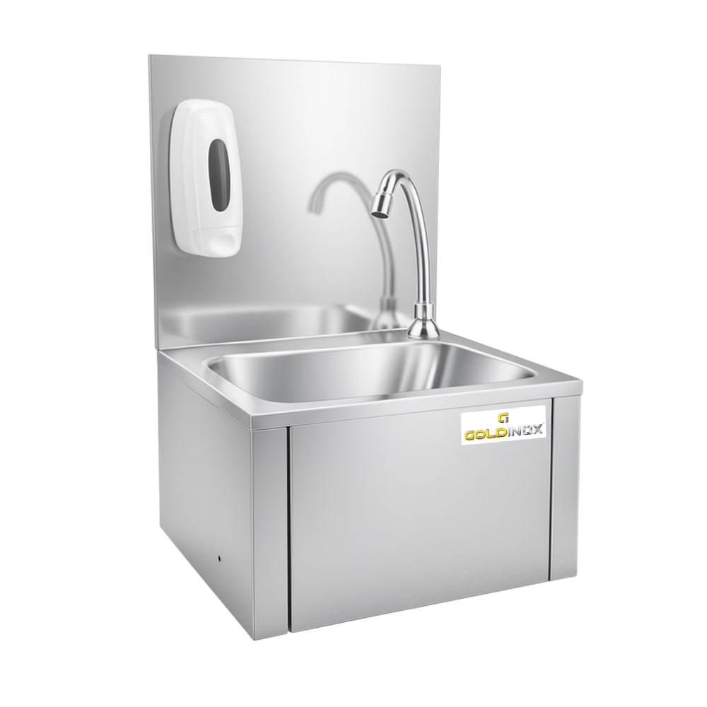 Lave-mains à commande fémorale + Distributeur de savon PREMIUM / GOLDINOX