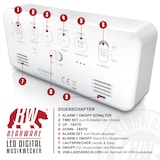thumbnail of BEARWARE digitaler Wecker mit Netzteil und extra großem 2200 mAh Akku - Musikwecker Reisewecker - 13 Songs und Klingeltöne - Temperaturanzeige