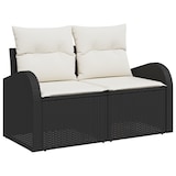 thumbnail of vidaXL 9-teiliges Garten Sofa Set mit Kissen Schwarz Poly Rattan Akazie