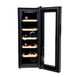 thumbnail of Vinata Confinale Wijnklimaatkast Vrijstaand - Zwart - Wijnkoelkast 12 flessen - 74.2 x 27.3 x 55 cm - Wijnkast glazen deur