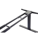 thumbnail of Gestell HWC-D40, variables Tischgestell für Eck-Schreibtisch, elektrisch höhenverstellbar Memory 45kg ~ schwarz