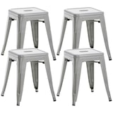 thumbnail of 4er Set Hocker Armin silber