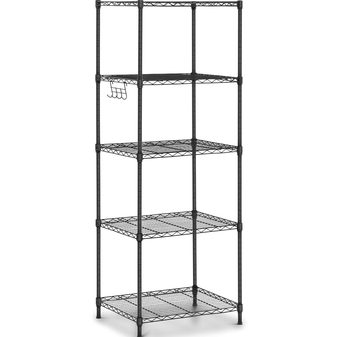 Royal Catering Scaffale in filo metallico - 55 x 45 x 150 cm - 150 kg - nero