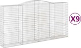 thumbnail of vidaXL Gabionen mit Hochbogen 9 Stk. 400x50x200/220cm Verzinktes Eisen