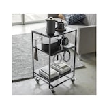 thumbnail of Yamazaki Home Küchenwagen auf Rollen schwarz Metall mit Rollen 3 Ebenen 38x81x49cm Tower 04919