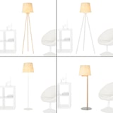 thumbnail of Stoff Lampenschirm Weiß Stehlampe groß E27