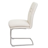 thumbnail of CHEFGASTRO 2er-Set Esszimmerstuhl HxBxT 92x47x57cm Sitzhöhe 49cm Stoff/Textil Edelstahl gebürstet Creme-Beige Küchenstuhl Freischwinger Stuhl