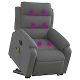 thumbnail of vidaXL Elektrischer Massagesessel mit Aufstehhilfe Dunkelgrau Stoff