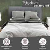 thumbnail of Teddyplüsch Winter Bettwäsche Grau Anthrazit 135x200cm 4 teilig Uni