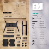 thumbnail of ONKRON Soporte TV con Altura Regulable y Ruedas, para 40-70 pulgadas, hasta 45,5 kg, VESA hasta 600x400, TS1552-B Negro