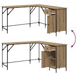 thumbnail of vidaXL Schreibtisch Artisan-Eiche 141 x 141 x 75 cm Holzwerkstoff