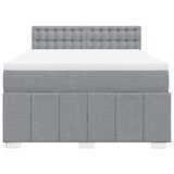 thumbnail of vidaXL Boxspringbett mit Matratze Hellgrau 140x200 cm Stoff