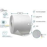 thumbnail of Putzrolle weiß, 2 Rollen, 2-lagig, 3.000 Abrisse, 240 x 350mm, saugstark, reißfest