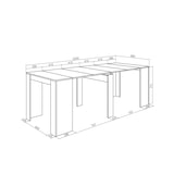 thumbnail of Mesa consola de comedor extensible hasta 222cm,  color roble claro, Dimensiones cerrada: 90x58x77cm de alto.  _ 235R2018
