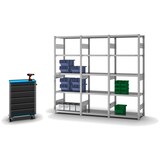 thumbnail of PROREGAL Fachbodenregal Stecksystem | Grundregal | HxBxT 200x75x40cm | 5 Ebenen | Fachlast 315 kg | Beidseitig nutzbar | Verzinkt