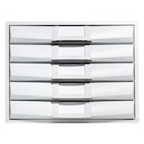 thumbnail of Exacompta 222040D 1x THE BOX, ladenbox met 5 gesloten laden voor DIN A4+ documenten, lichtgrijs
