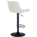 thumbnail of Conjunto de 2 bancos de bar Minosa creme/tecido