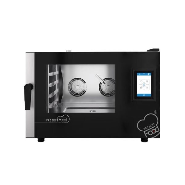 Forno professionale elettrico combinato convezione vapore per 4 teglie EN 60x40 | GN 1/1 - comandi touch