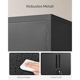 thumbnail of Aktenschrank aus Stahl 90 x 80 x 40 cm, Mehrzweckschrank, Büroschrank mit 2 Türen, aus Pulverbeschichteter Stahl, verstellbare Ablagen, schwarz