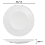 thumbnail of Athena Hotelware Bord met brede rand 28cm - 6 stuks