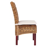 thumbnail of Lote de 2 sillas de comedor silla de mimbre M69 silla BALI mimbre plátano ~ light, con cojín
