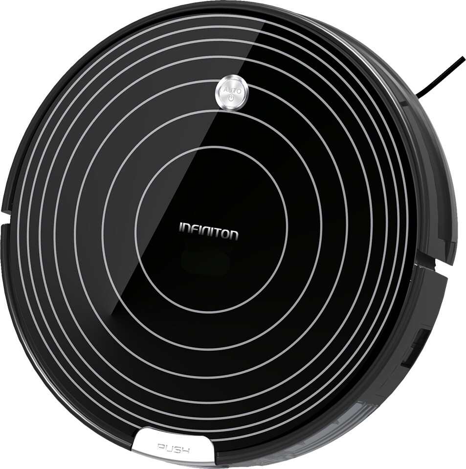 Robot Aspirador Infiniton CLEANER 1020, Autonomia 100-120 min, 4 Modos de Limpieza, Negro
