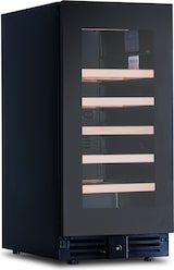 thumbnail of KLIMAITALIA Belüfteter Weinkühlschrank. 28 Flaschen. Rauchglastür. LED-Licht. Digitales Thermometer. Holzregale. Modell CW37G1TB