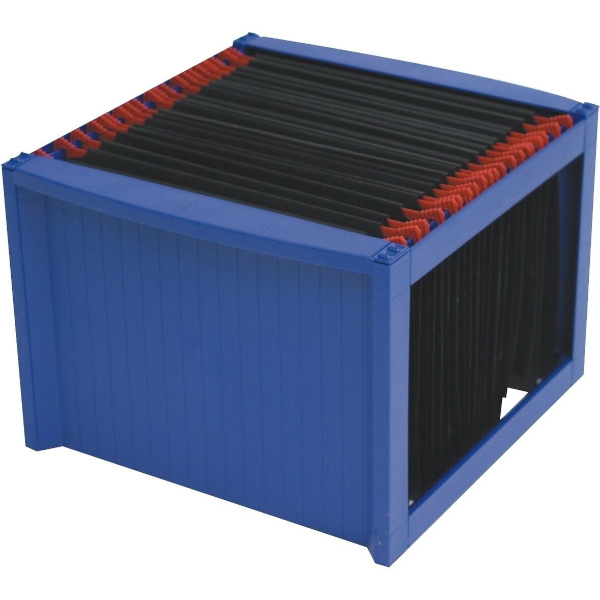 Hängemappenbox 36x38x27,2cm blau/blau Packung mit 4 Stück