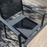 thumbnail of Fauteuil de jardin aluminium et textilène gris