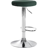 thumbnail of Tabouret de bar Ponte revêtement velours Vert/Chrome